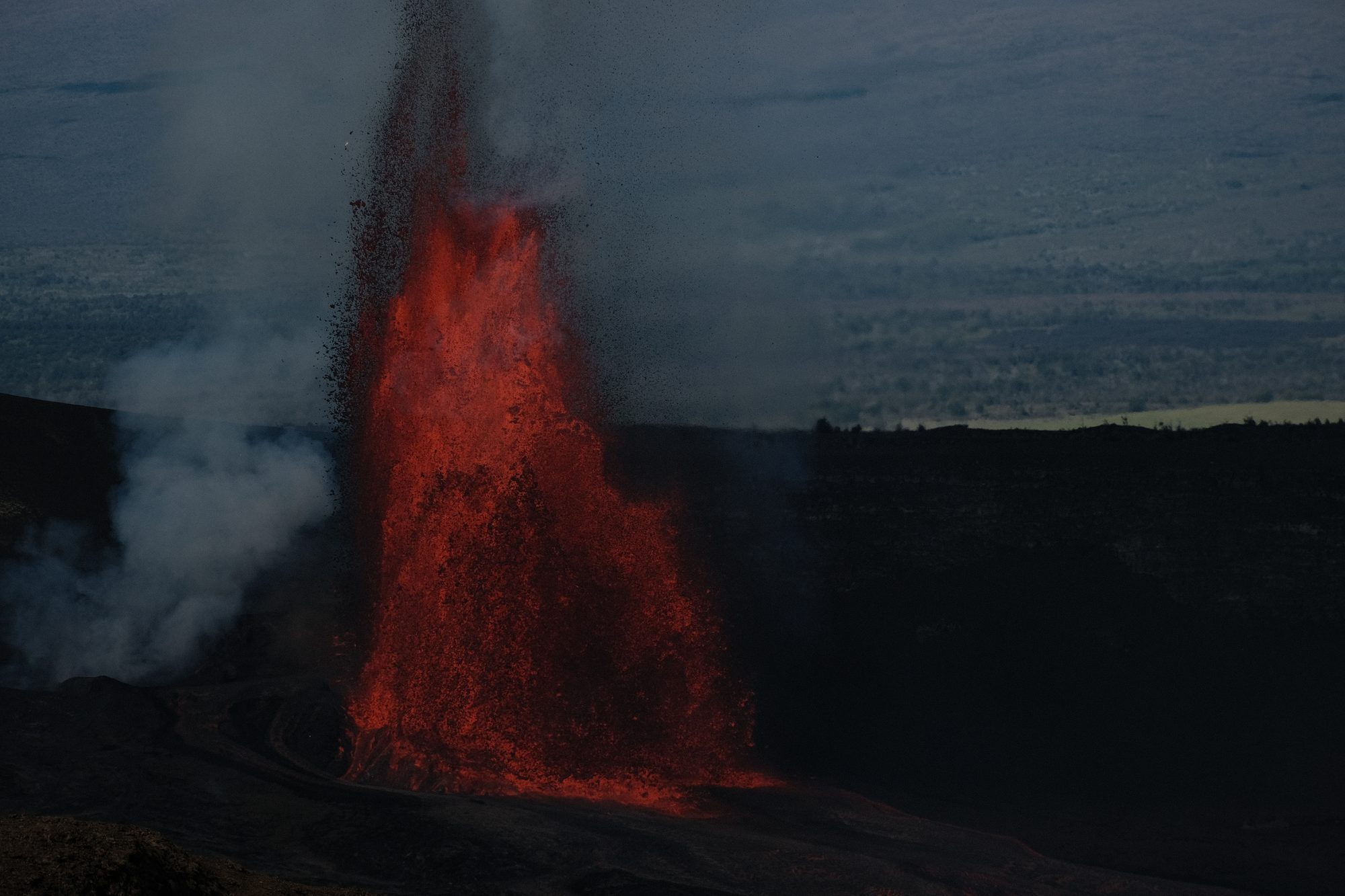 Volcanic eruption — photograph by Yoli Wu