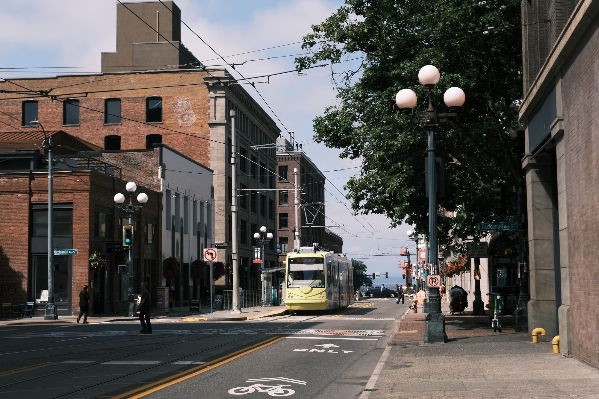 Streetcar on a city street